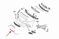 MERCEDES C-CLASS W205 2015-2019 PRZED FACELIFTINGIEM CHROMOWANA LISTWA PRZEDNIEGO ZDERZAKA ŚRODKOWA A2058851574