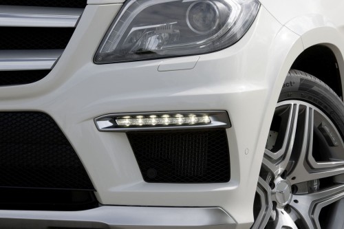 MERCEDES GL X166 2012-2015 CHROMOWANA RAMKA ŚWIATŁA LED LEWA A1668851774