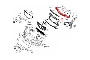 MERCEDES CLS W218 2010-2018 ABSORBER WZMOCNIENIE ZDERZAKA PIANKA PRZÓD A2188806700