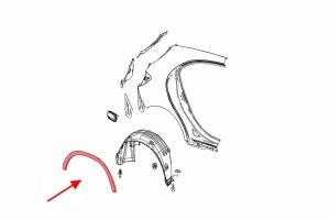 MERCEDES GLA X156 2013-2019 LISTWA TYLNEGO BŁOTNIKA PRAWA A1568851200