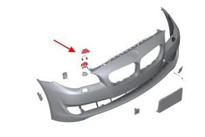 BMW SERIA 5 F10 2009-2017 ZAŚLEPKA SPRYSKWACZA REFLEKTORA PRAWA 51117246870