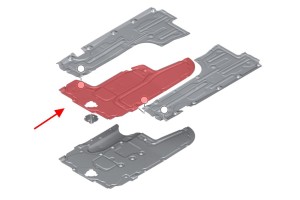 BMW SERIA 5 F10 2010-2017 MATERIAŁOWA OSŁONA SKRZYNI BIEGÓW ŚRODKOWA 51757207147