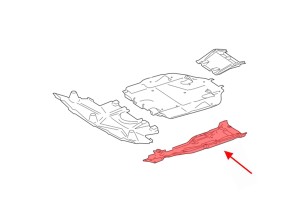 MERCEDES ML W164 2005-2011 MATERIAŁOWA OSŁONA PODWOZIA LEWA A1646101708