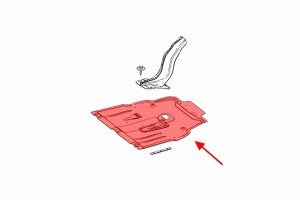 MERCEDES GLA X156 2014-2019 MATERIAŁOWA OSŁONA PODWOZIA ŚRODKOWA Z KOMPLETEM ŚRUB A2465200223