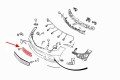 MERCEDES C-CLASS W204 2007-2011 PRZED FACELIFTINGIEM MOCOWANIE PRZEDNIEJ TABLICY REJESTRACYJNEJ A2048170378