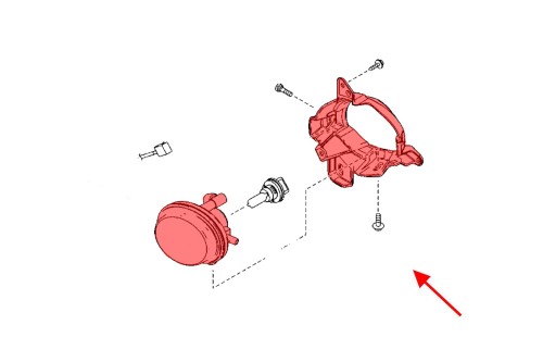 MAZDA CX-5 I 2012-2017 PRZEDNIA LAMPA PRZECIWMGIELNA ZE WSPORNIKIEM LEWA KD53-51-694A