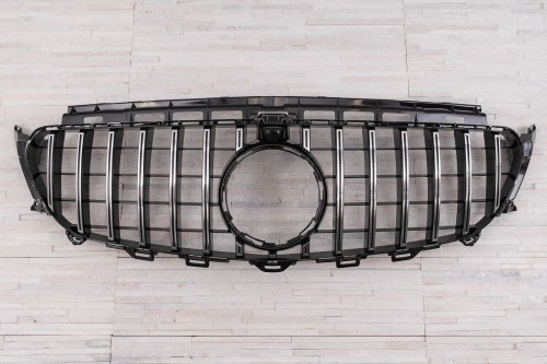 MERCEDES E-CLASS W213 2016-2020 Z KAMERĄ GRILL GT PANAMERICANA SREBRNY