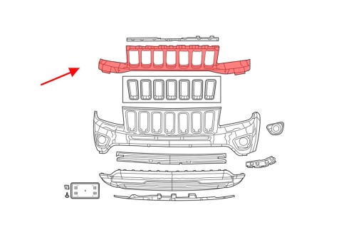 JEEP COMPASS I 2011-2017 ATRAPA CHŁODNICY GRILL CZARNY MATOWY 68109866AA