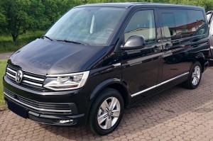VOLKSWAGEN T6 TRANSPORTER MULTIVAN (wersja krótka) RELINGI DACHOWE ALUMINIOWE SREBRNE