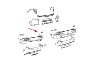 JEEP CHEROKEE V KL 2014-2018 PRZED LIFTINGIEM LAMPA PRZECIWMGIELNA TYLNA PRAWA 68102876AD