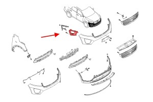KIA SORENTO III UM 2014-2017 PRZED LIFTINGIEM RAMKA LAMPY PRZECIWMGIELNEJ PRAWA 86526C5040