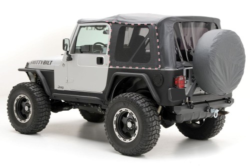 JEEP WRANGLER TJ 1997-2006 LEWA BOCZNA SZYBA DACHU MIĘKKIEGO