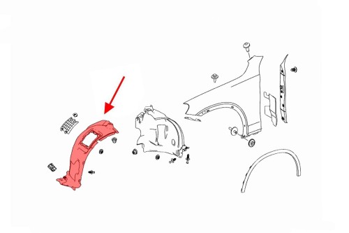 MERCEDES GLC X253 2015-2020 PRZED FACELIFTINGIEM NADKOLE PRZEDNIE LEWE CZĘŚĆ PRZEDNIA A2536900130