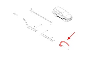 HYUNDAI SANTA FE III DM 2012-2018 LISTWA PRZEDNIEGO BŁOTNIKA PRAWA 87712B8000