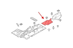 BMW SERIA 1 F20 SEDAN 2011-2019 MATERIAŁOWA OSŁONA PODWOZIA BOCZNA LEWA 51757258049