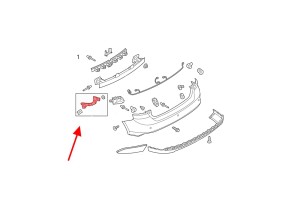 FORD FOCUS MK3 III 2010-2014 HATCHBACK PRZED LIFTINGIEM ŚLIZG ZDERZAKA TYLNEGO LEWY BM51A17E851AG