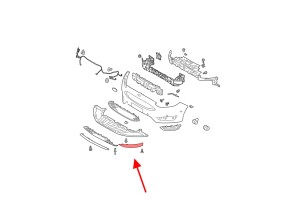 FORD FOCUS MK3 III ST 2014-2018 PO LIFTINGU DOKŁADKA PRZEDNIEGO ZDERZAKA LEWA F1EJ17627A1