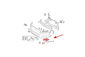 FORD MONDEO MK5 V 2014-2019 PRZED LIFTINGIEM RAMKA HALOGENU KRATKA ZDERZAKA LEWA DS7319953TAW