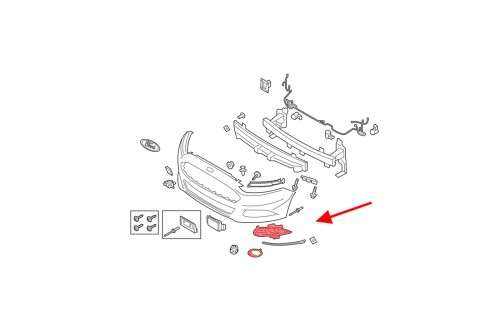 FORD MONDEO V MK5 PRZED LIFTINGIEM RAMKA HALOGENU KRATKA ZDERZAKA LEWA 2014-2019 DS7319953TAW
