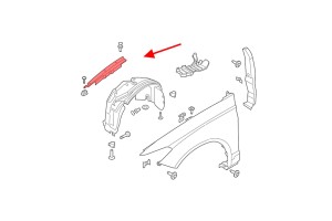FORD MONDEO MK5 V 2014-2022 USZCZELKA OSŁONA GÓRNA BŁOTNIKA LEWA DS73A02079AC