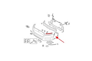 FORD MONDEO MK5 V 2014-2019 PRZED FACELIFTINGIEM ŚLIZG PRZEDNIEGO ZDERZAKA LEWY DS7317E857CB