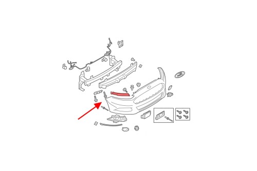 FORD MONDEO V MK5 2014-2019 PRZED LIFTINGIEM ŚLIZG PRZEDNIEGO ZDERZAKA PRAWY DS7317E856CB