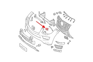 MERCEDES GL X166 2012-2015 PRZED FACELIFTINGIEM ZAŚLEPKA SPRYSKIWACZA REFLEKTORA LEWA A1668851522 
