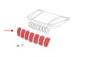 JEEP CHEROKEE V KL 2014-2018 PRZED FACELIFTINGIEM WKŁADKI GRILLA CHROMOWANE 68303626AA