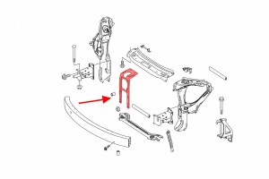 MERCEDES ML W164 2005-2011 BELKA POPRZECZNA PAS PRZEDNI WZMOCNIENIE CZOŁOWE A1646200431