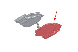 BMW X6 F16 2014-2019 MATERIAŁOWA OSŁONA PODWOZIA TYLNA LEWA 51757377131