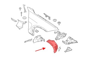 BMW X6 F16 2014-2019 NADKOLE PRZEDNIE PRAWE CZĘŚĆ PRZEDNIA 51717333522