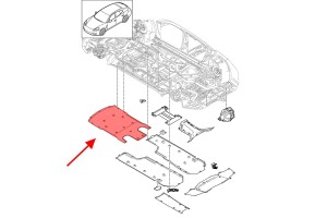 PORSCHE PANAMERA I 970 2013-2016 PO FACELIFTINGU MATERIAŁOWA OSŁONA PŁYTA POD SILNIK 97050411705