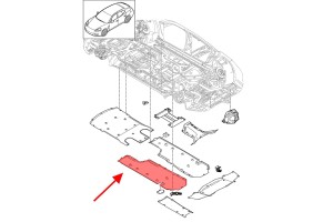 PORSCHE PANAMERA I 970 2013-2016 PO FACELIFTINGU MATERIAŁOWA OSŁONA PODWOZIA LEWA 97050412106