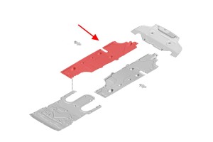PORSCHE PANAMERA II 971 2016-2023 MATERIAŁOWA OSŁONA PODWOZIA PRAWA 971825522F