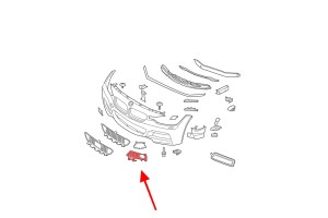 BMW SERIA 3 F34 GT 2013-2021 ZAŚLEPKA HALOGENU KRATKA ZDERZAKA LEWA 51118057323