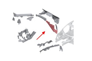 BMW X6 E71 2007-2014 PRZEGRODA KOMORY SILNIKA LEWA 51717169419