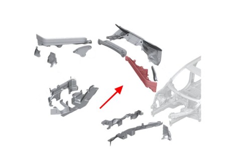 BMW X6 E71 E72 2007-2014 PRZEGRODA PLASTIKOWA KOMORY SILNIKA LEWA E72 51717169419