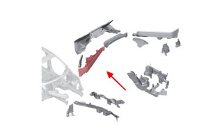 BMW X5 E70 2006-2013 PRZEGRODA KOMORY SILNIKA PRAWA 51717169420