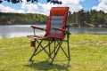 SKŁADANE KRZESŁO TURYSTYCZNE Z OPARCIEM BORDOWE