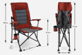 SKŁADANE KRZESŁO TURYSTYCZNE Z OPARCIEM BORDOWE