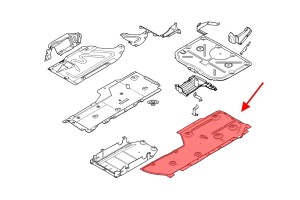 BMW X1 E84 2009-2015 MATERIAŁOWA OSŁONA PODWOZIA LEWA 51757059391