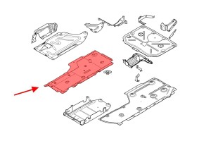 BMW X1 E84 2009-2015 MATERIAŁOWA OSŁONA PODWOZIA PRAWA 51757059392