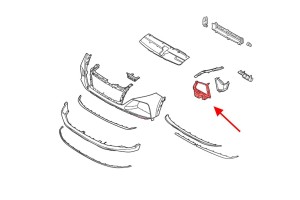 HYUNDAI TUCSON IV NX4 2020-2024 PRZED FACELIFTINGIEM KRATKA PRZEDNIEGO ZDERZAKA LEWA 865C1N7000