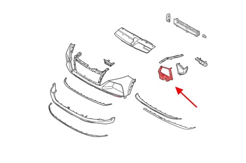 HYUNDAI TUCSON IV NX4 2020+ KRATKA PRZEDNIEGO ZDERZAKA LEWA 865C1N7000
