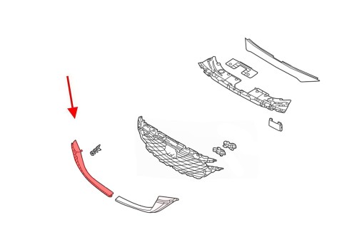 MAZDA CX-5 II KF 2022+ PO FACELIFTINGU CHROMOWANA LISTWA GRILLA PRAWA KSD5507J0