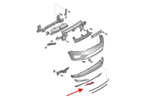 VOLKSWAGEN TOUAREG II 7P 2014-2018 PO FACELIFTINGU ZAŚLEPKA HAKA HOLOWNICZEGO PRZEDNIA PRAWA 7P68078209B9