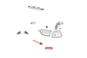 JEEP CHEROKEE V KL 2018-2023 PO FACELIFTINGU LAMPA TYLNA PRAWA LED W BŁOTNIK 68275956AC