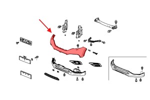 HONDA CR-V IV 2012-2015 PRZED FACELIFTINGIEM ZDERZAK PRZEDNI GÓRNY 04711T0AA90