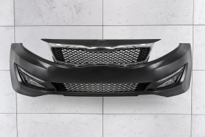 KIA OPTIMA III TF 2010-2013 PRZED FACELIFTINGIEM KOMPLETNY ZDERZAK PRZEDNI Z GRILLEM I LAMPAMI DRL LED 865112T000