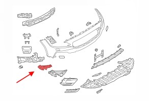 VOLVO S90 2016+ MOCOWANIE RAMKA LAMPY PRZECIWMGIELNEJ PRAWA 31383905